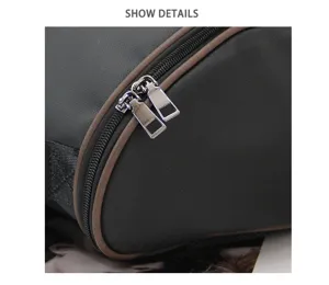 Herren Freizeit Lederrucksack Detail Nahaufnahme mit Reißverschluss und hochwertigem Material.