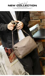 Men's casual crossbody shoulder bag stylish streetwear messenger bag for daily use