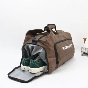 Sac de voyage sport avec compartiment chaussures séparé, grand fourre-tout fitness.