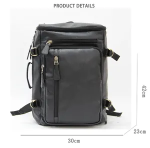 Men's Multi-functional Large Capacity Leather Backpack Business Travel Computer Bag