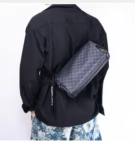 Stylish men cylindrical crossbody shoulder bag casual street trend fashion campus bag new