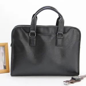 Valigetta d'Affari da Uomo Impermeabile in Pelle PU Borsa per Laptop Grande Capacità Borsa Casual Tracolla