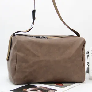 Upgraded waterproof soft leather shoulder bag, large capacity fashion crossbody bag for daily use