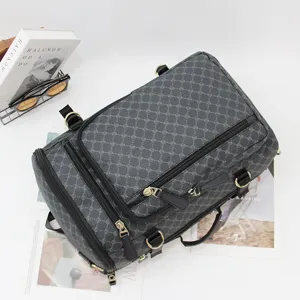 Zaino da uomo con motivo grigio scuro borsa da viaggio multifunzionale borsa per computer