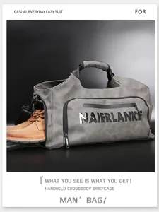 Men travel duffel bag large capacity sports gym bag waterproof business weekend luggage bag