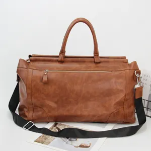 Sac de voyage vintage pour homme grande capacité sac à bandoulière sac à main week-end