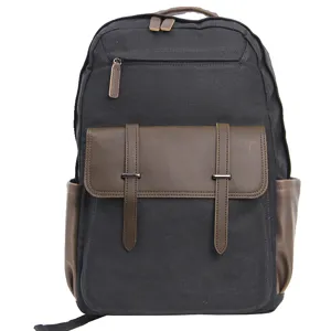 Classic canvas men backpack casual travel computer bag large capacity daily school backpack