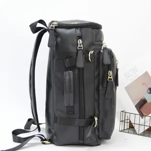 Men large capacity black multi-functional business backpack for outdoor travel and laptop use