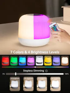 Luz nocturna de camping recargable USB lámpara de noche regulable con mando a distancia