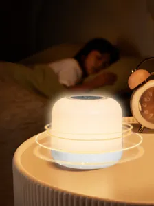 Luz nocturna LED recargable con iluminación ambiental suave de 360 grados para el dormitorio.