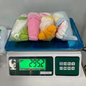 Σετ τέσσερα λούτρινα κουνελάκια Πάσχα χαριτωμένοι νάνοι κούκλες ανοιξιάτικες με μακριά γένια.