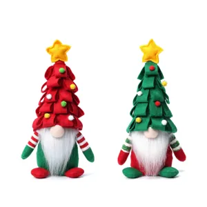 Christmas Gnome Plush Doll Set Holiday Tree Decor Cute Rudolf Faceless Toy Festive Gift