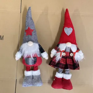 Set de muñecos gnomos de Navidad nórdicos, adorables figuras Tomte de peluche para decoración.