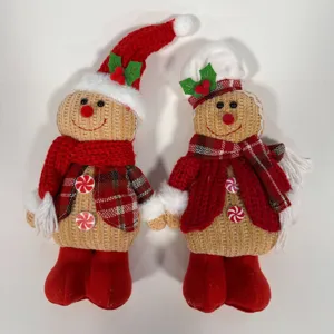Kerstdecoratie peperkoek man chef hoed pluche pop ornament voor vakantie feest decor