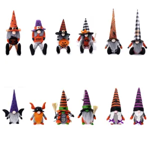 Halloween gnome plush διακοσμητικά χαριτωμένη κούκλα χωρίς πρόσωπο σετ διακόσμησης.