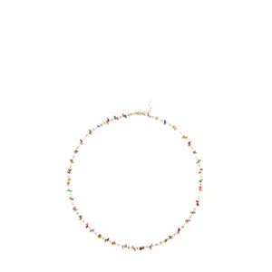 Collana con clavicola a stella in pietra naturale colorata francese, gioielli eleganti donna.
