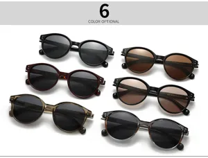 2026 Nouvelles Lunettes de Soleil Polarisées Homme Femme Monture Ronde Anti UV 7919