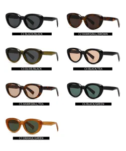 Cat eye sunglasses for men and women vintage trendy street style eyewear multi color options