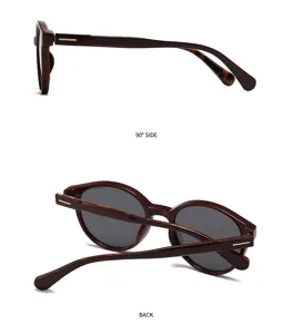 Lunettes de soleil rondes polarisées classiques pour femmes et hommes, style rétro.