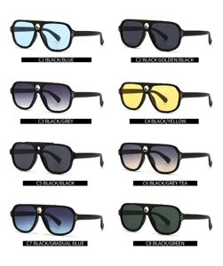 Modische Retro Sonnenbrille für Damen und Herren mit UV-Schutz und verschiedenen Gläsern.