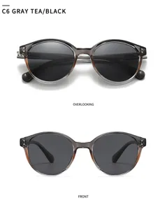Lunettes de soleil polarisées rondes élégantes pour hommes femmes protection UV
