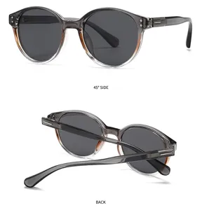 Lunettes de soleil polarisées tendance pour hommes et femmes avec monture dégradée.