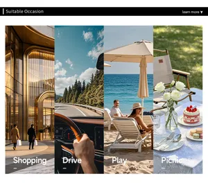Occhiali da sole polarizzati occasioni adatte per shopping, guida e picnic all'aperto.