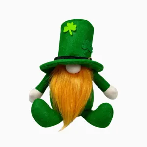 St. Patrick's Day gnome plush toy Irish shamrock faceless doll festive home decor gift