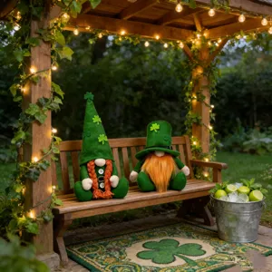St. Patrick's Day Gnome Plush Doll Shamrock Irish Festival Faceless Toy Holiday Home Decor