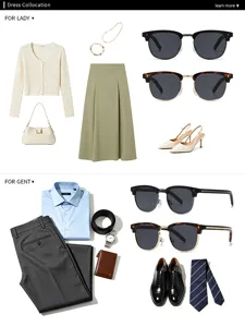 Retro half-frame browline sunglasses outfit collocation detail showing stylish daily wear options.