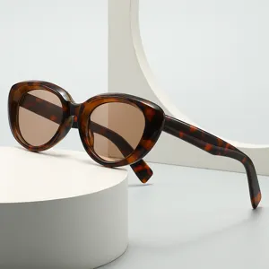 Retro Cat Eye Sunglasses For Men Women Fashion Streetwear Shades UV400 Protection Plastic Metal Frame Tinted Lens Eyewear 859