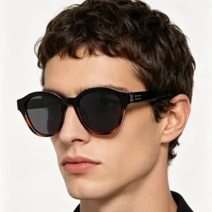 Ronde Gepolariseerde Zonnebril Voor Dames Heren UV400 Bescherming Kunststof TAC Lens Vintage Retro Mode Rijden Outdoor Bril