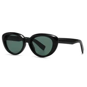 Trendy cat eye sunglasses for women and men fashion street style black shades eyewear