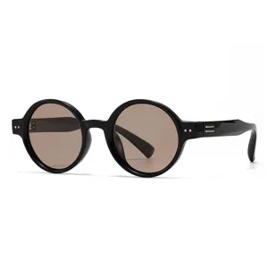 2026 Nouvelles Lunettes de Soleil Polarisées Unisexe Vintage Monture Ronde Noire