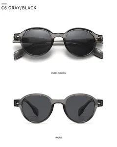 2026 nouvelles lunettes de soleil polarisées homme femme, monture ronde rétro anti-UV.