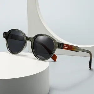 Lunettes de soleil rondes et polarisées tendance pour hommes et femmes, protection UV rétro.