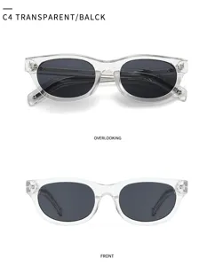 Transparante retro zonnebril voor vrouwen stijlvolle UV bescherming mode accessoires