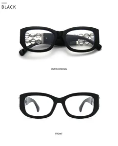 Schicke schwarze Sonnenbrille mit trendigen Metallperlen-Bügeln, Retro-Stil für den Alltag.
