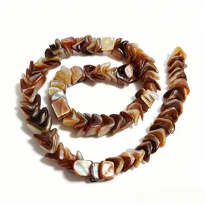 Natural Freshwater Shell Triangle Cowpea Bead Chain Spacer Accessory DIY Bracelet Necklace Handmade Material