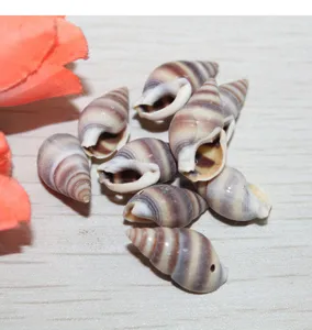 Coquillage coquille mer naturel rayé violet marron pendentif artisanat vêtements accessoire