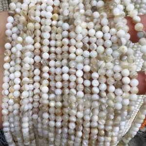 Freshwater shell round beads 3-6mm loose beads for DIY handmade necklace bracelet jewelry making