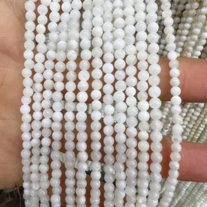 Natural Shell Beads Strand Round Mother of Pearl Loose Beads For DIY Necklace Bracelet Jewelry Making Accessories
