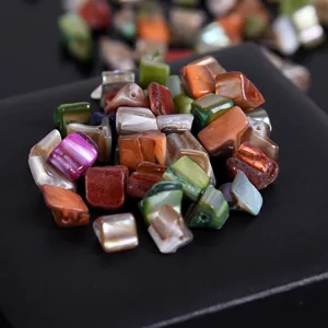 Colorful irregular freshwater shell beads for DIY jewelry making bracelets necklaces accessories.