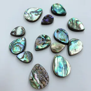 Abalone Muschel Tropfen Cabochon Edelstein Stücke für DIY Schmuckherstellung und Ring Design.