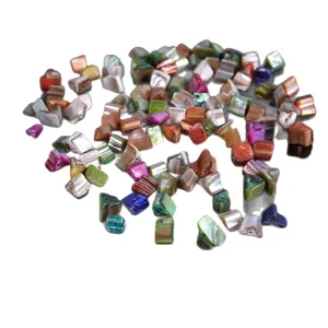 Colorful irregular freshwater shell beads for DIY bracelets necklaces and fashion accessories.