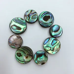 Abalone Muschel runde Cabochons bunt Perlmutt Ring Gesicht DIY Schmuck Zubehör Teile