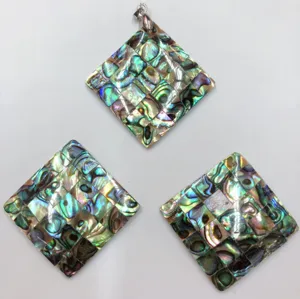 New Zealand Abalone Shell Diamond Pendants DIY Jewelry Making Accessories Details 4cm