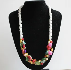 Colorful Shell Bead Multi-strand Statement Necklace Fashion Boho Jewelry Accessories