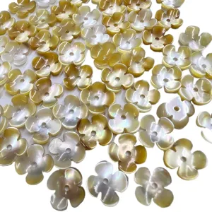 Natural mother of pearl shell flower beads 10mm DIY ancient style jewelry accessories bulk
