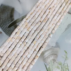 Natürliche Muschel Perlen Zylinder Stränge für DIY Schmuckherstellung Armbänder Halsketten.